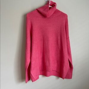 Vince Camuto Vibrant Pink Turtleneck Sweater